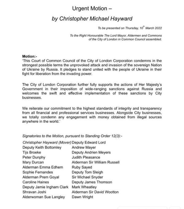 The Temple and Farringdon Together team will be getting behind an Urgent Motion at the <a href="/cityoflondon/">City of London</a> Common Council tomorrow in support of the people of Ukraine. #StandWithUkraine️ 🇺🇦