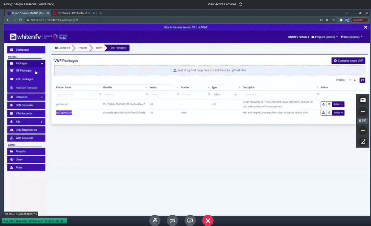 OpenSourceMANO's tweet image. Deploying a hybrid #OpenAirInterface #5G core in 1 click with #OSM: live demo by @sergiotm1986 (@whitestack) 🙌
osm.etsi.org/wikipub/index.… 
#NFV #Opensource #cloudnative #orchestration #community #collaboration #kubernetes #k8s #openstack #telco