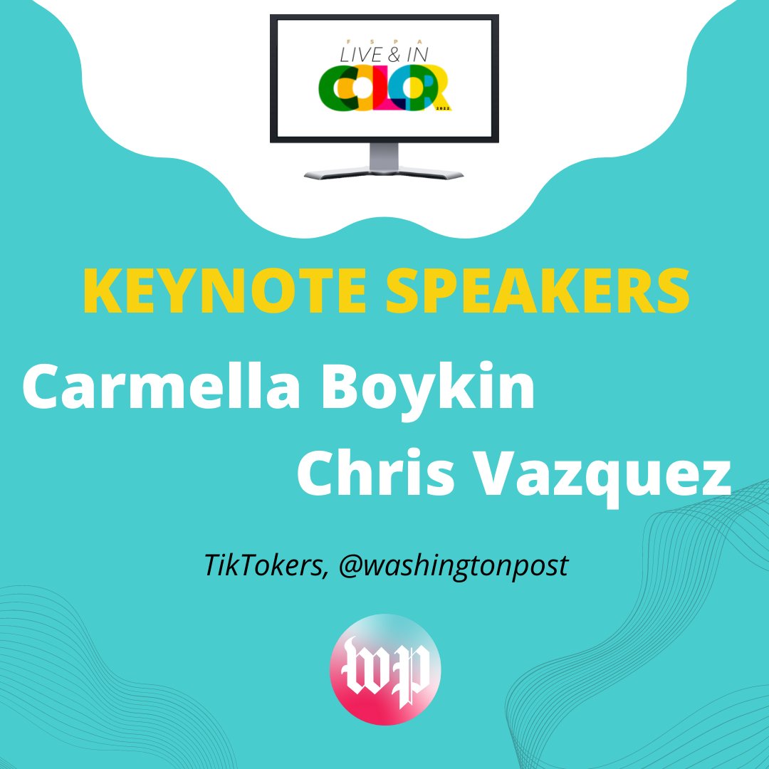 FSPA's tweet photo. 🚨CONVENTION KEYNOTE ANNOUNCEMENT!🚨

Thursday, April 21, @washingtonpost TikTokers @carmellaboykin &amp; @ByChrisVazquez will join us, live and in-person to discuss how they create daily content for the 144 year-old newspaper with 1.2 million followers on @tiktok_us. https://t.co/wyzO2WyskJ