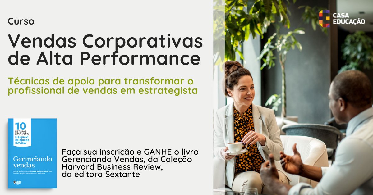 Casa_educacao's tweet photo. Curso Vendas Corporativas de Alta Performance | EAD ao vivo https://t.co/Cq6jYH0idc 
Com @nfeyo https://t.co/WO11jJ1JlU