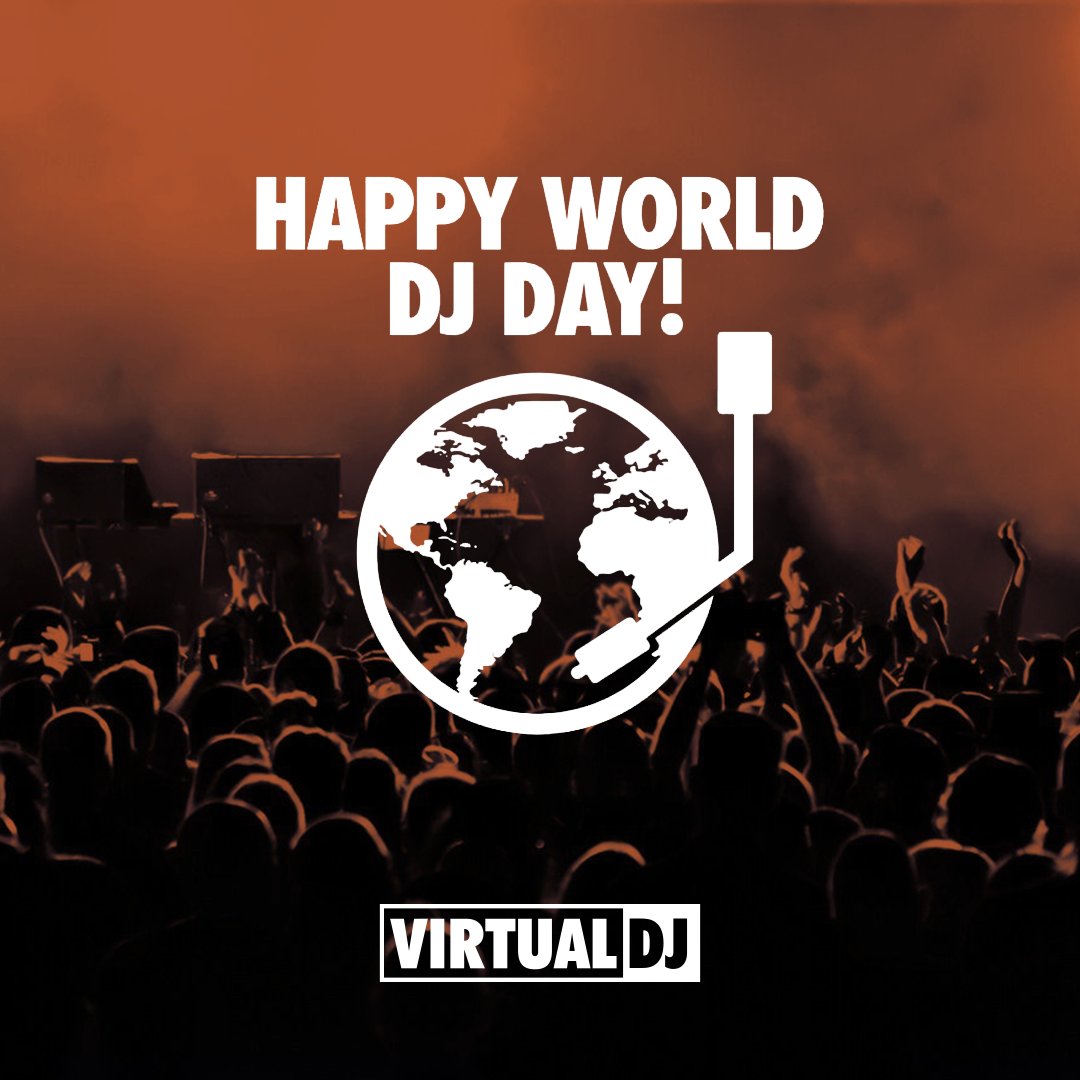 VirtualDJ's tweet photo. To all the #DJs and #futureDJs  -  Happy #WorldDJday  💿🎚🎚💿 🎧  😉 https://t.co/LfXismbcKJ