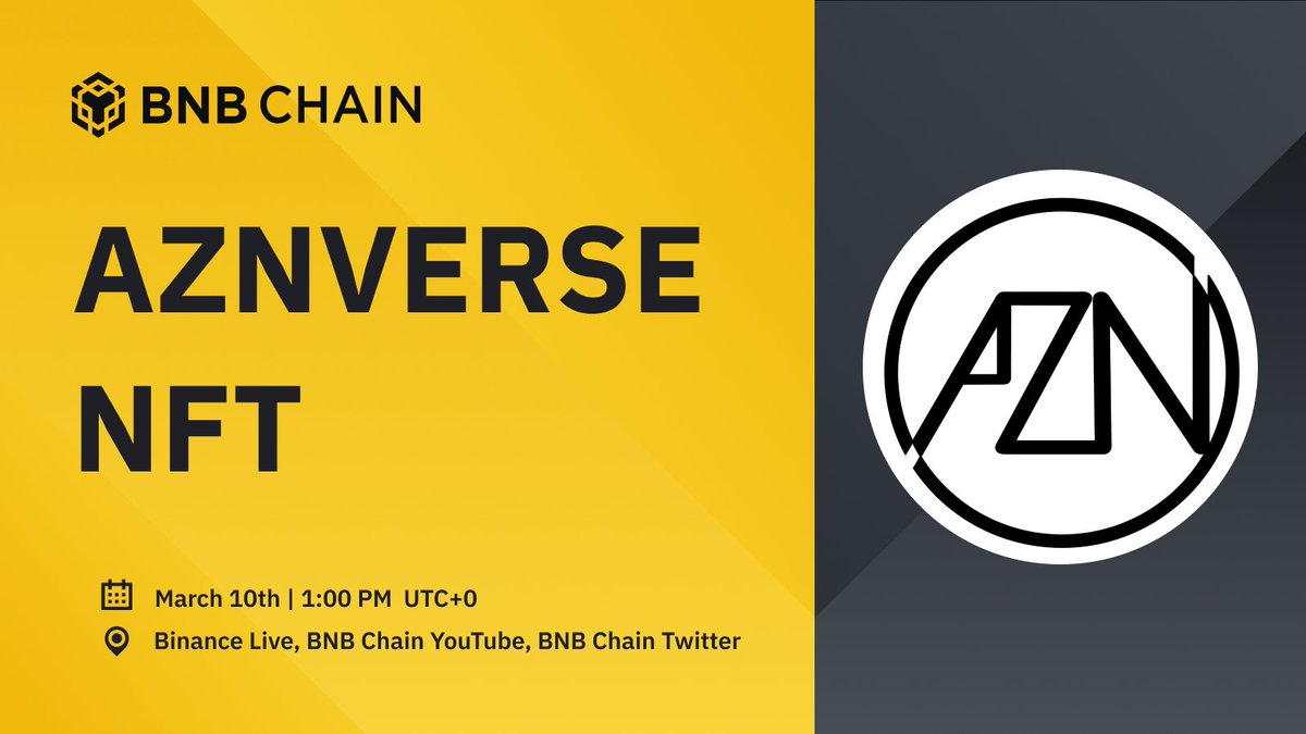 BNBCHAIN's tweet photo. Do you want to learn more about @AZNverse? Join our live stream! 

Submit your questions to get a chance to win $100 USDT👇
https://t.co/BmwgiPKS9K 

📅March 10
⏰13:00 UTC
📍https://t.co/vEF7aYQOaF https://t.co/hKj10EiUig