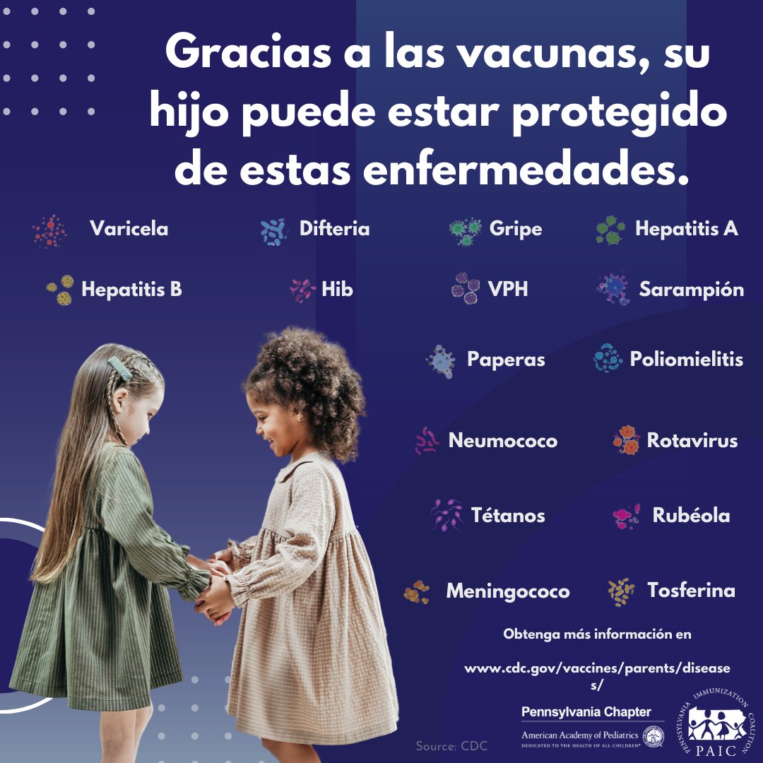 To avoid outbreaks of vaccine-preventable diseases and keep children protected, well-child visits and routine immunizations are essential. 

#ImmunizePA #PAAAP #PAIC #PutKidsFirst #Immunization #GetVaccinated #VaccinesSaveLives #Vaccines #VaccinesWork