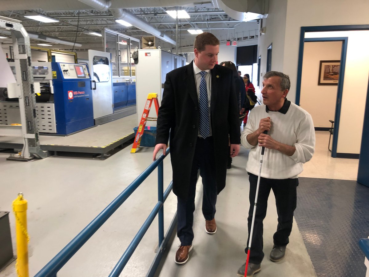 MayorKraham's tweet photo. Thanks to @AVREBing for inviting me to tour their downtown Binghamton facility. AVRE has a decades-long track record empowering people with vision loss to work, learn, live independently and thrive. City Hall is a proud customer of their manufactured paper-based office products. https://t.co/Z3kj8abkVI