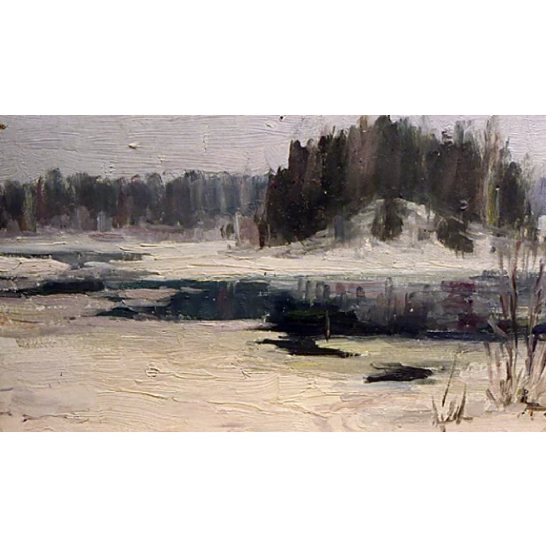 #Original #Artworks with #NFT 

Leili Muuga  (1922 - 1916)., #Estonia
#Portrait of Olga Lund &amp; #Winter in #Tartu
Oil on #canvas &amp; #cardboard
