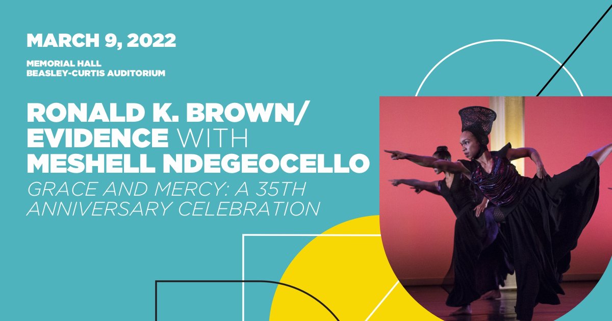 Meet us today at <a href="/UNCPerformArts/">Carolina Performing Arts</a> Memorial Hall for Grace and Mercy: A 35th Anniversary Celebration | 7:30 PM EST

This is an offering by Ronald K. Brown/EVIDENCE with Meshell Ndegeocello ⚡️⚡️⚡️