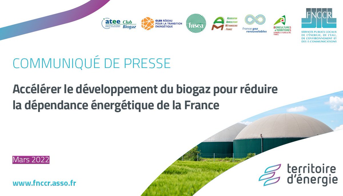 fnccr's tweet photo. [#presse] 📑

Crise de l'#énergie 📈
Accélérer le développement du #biogaz pour réduire la dépendance énergétique de la France. 🌍🐄

@AssociationATEE, @AAMF_Agris, @assoCLER, @FNSEA, @GazRenouvFrance, Chambres d'agriculture de France

➡️ https://t.co/sbaDHo2YrY https://t.co/WDu473o3Mk