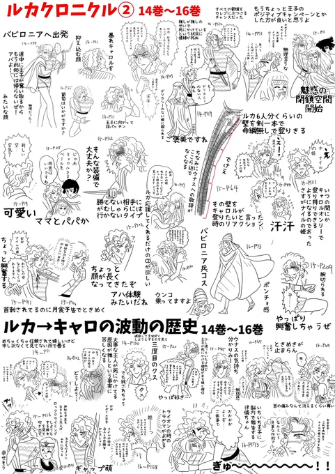 14巻〜16巻のルカ良きポイント詰め合わせ。大好きなバビロニア編が一枚で収まるわけなかった。ルカが結構な割合でニヤけているので監禁されているのに緊迫感があんまりないのである。
王子があんまり褒めてくれないから優しさに飢えてるのかなこの子‥なシーンがちらほらあるわね。可愛いね https://t.co/9aULtRTzlG 