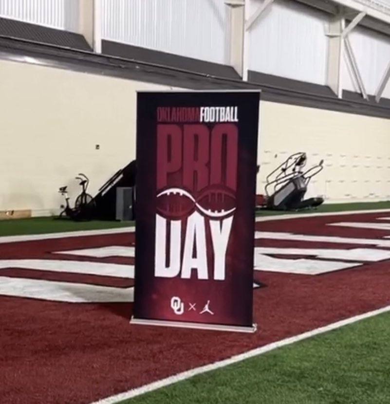 TravisSkol's tweet photo. Big day for our NFL-Bound Sooners!
Good luck to all of the guys involved!
#ProDay #OUProDay https://t.co/5lGd6XmvsC