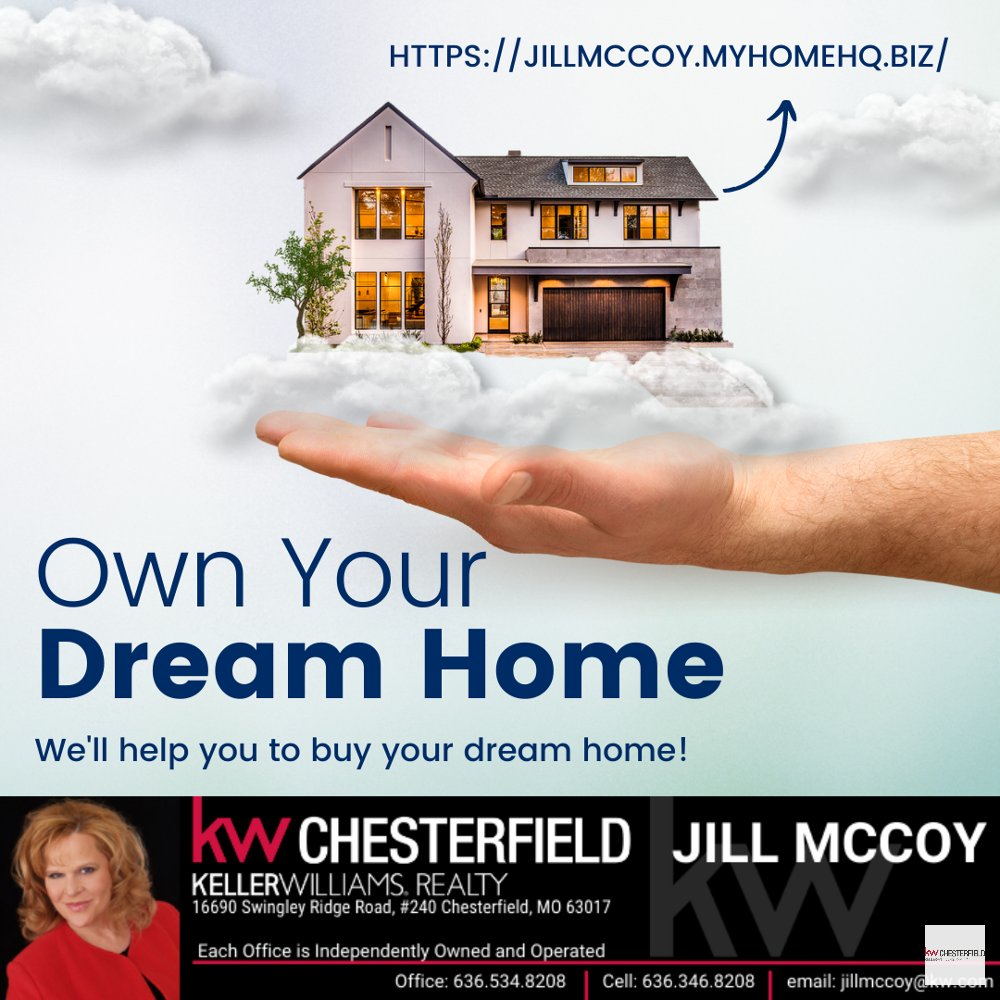 jillbuyshomes's tweet photo. Want to own your very first home but don't know where to look or how to start?
I can help you with that!
Let's talk!📞
Jill McCoy
Email: jillmccoy@kw.com
Cell: 636.346.8208
Office: 636.534.8208
#StLouisRealtor #RealEstateLife #RealEstateAgent #Realtor #RealEstateMeme https://t.co/zqwXIQ1bp5