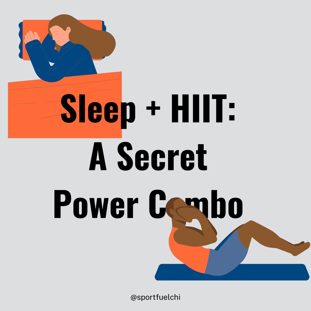 SportFuelChi's tweet photo. Scientists studied a group of individuals who only got 4 hours of sleep, but then performed HIIT the next day. Their findings? The group had no metabolic indications of a poor night’s sleep at all!

https://t.co/EulBVNknmy https://t.co/vdaPzyD4Zo