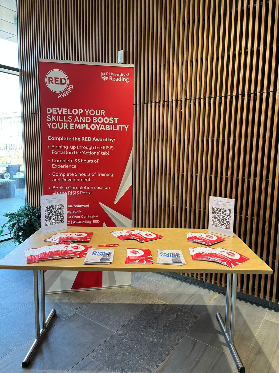Want to make the most out of your extra-curricular activities, while gaining experience to stand out from the crowd in the job market?

Then you might want to check out <a href="/UniRdg_Red/">UoR Red Award</a>.

Head over to @UniRdg_Library and find out more!
#NCW2022