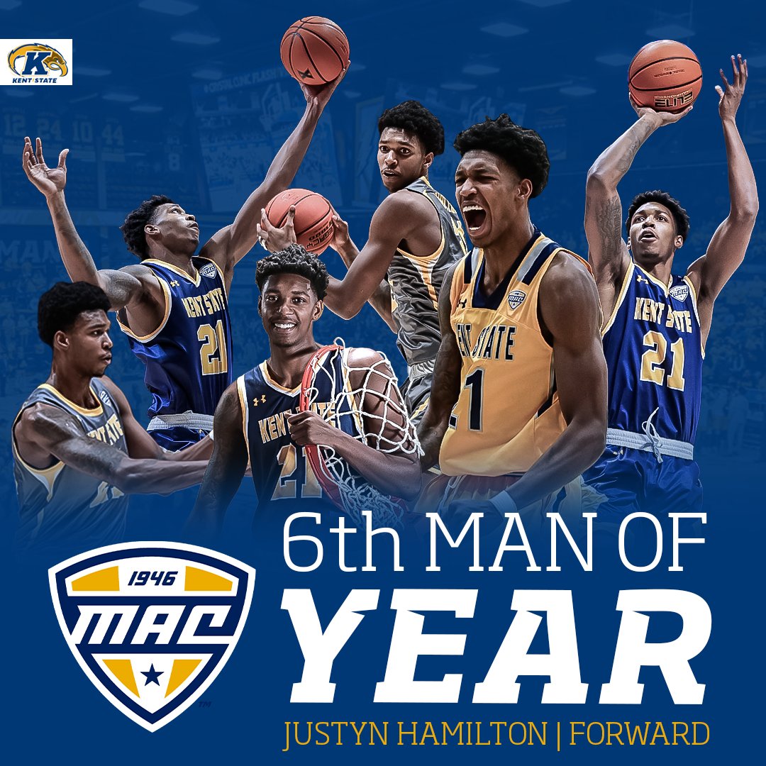 Congrats to Justyn Hamilton on being named the <a href="/MACSports/">MACtion</a> Sixth Man of the Year! ⚡

📰 bit.ly/3IYmVWO

#team106 x #KentStMBB