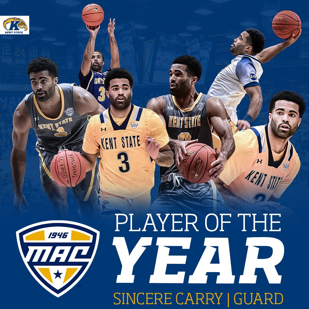 Congrats to Sincere Carry on being named <a href="/MACSports/">MACtion</a> Player of the Year! ⚡

📰 bit.ly/3IYmVWO

#team106 x #KentStMBB