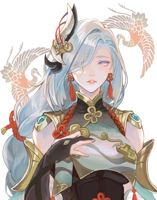 #原神 #GenshinImpact #Shenhe 
#申鶴生誕祭2022

おめでと! 