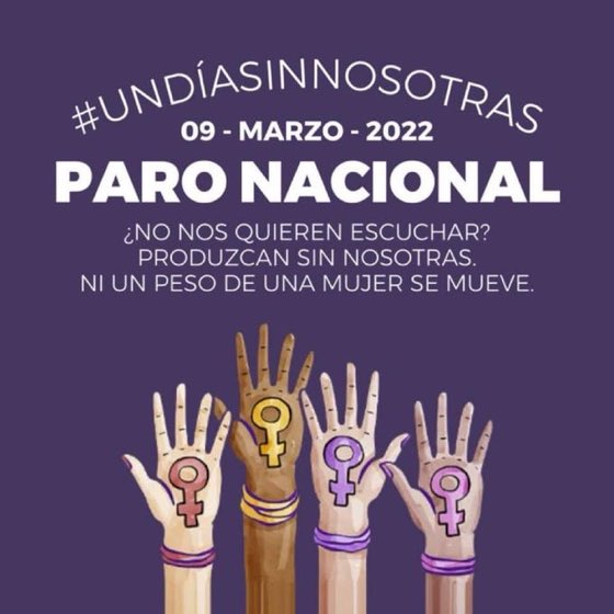 #9M #UnDiaSinNosotras