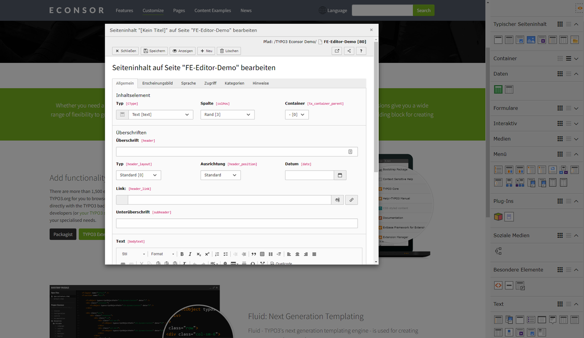econsor's tweet photo. Der neue Frontend-Editor von @typo3  ist da 🙌 Jetzt können Redakteure die Inhalte noch intuitiver und benutzerfreundlich verwalten. Entdecke jetzt die neuen Funktionen 👉 https://t.co/8ekrSA4Dyk 

#webagentur #update #news #cms #contentmanagementsystem #frontendeditor https://t.co/BRi5T5GOKq