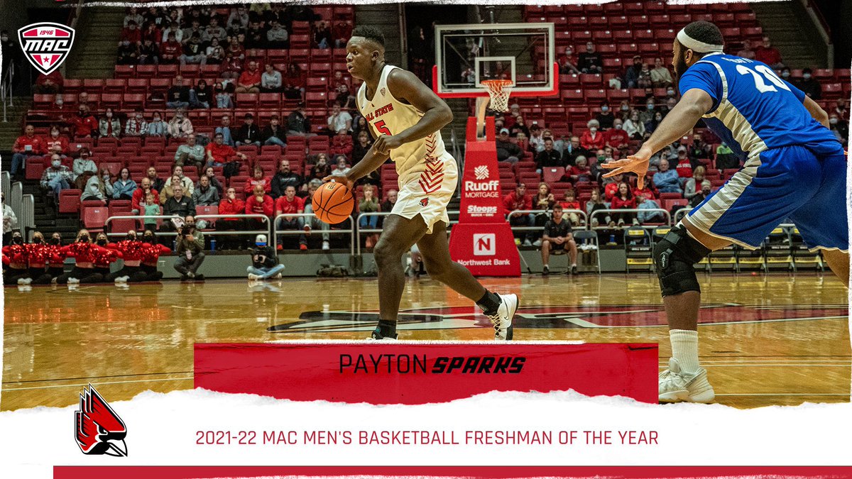 MACSports's tweet photo. 🚨🏀 Payton Sparks 🏀🚨

✅ 2021-22 MAC Freshman of the Year

@BallStateMBB | #MACtion https://t.co/WX6mI6PNIO