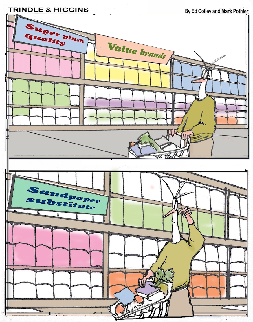 TrindleHiggins's tweet image. A little bathroom/supermarket humor. Kind of. @TrindleHiggins