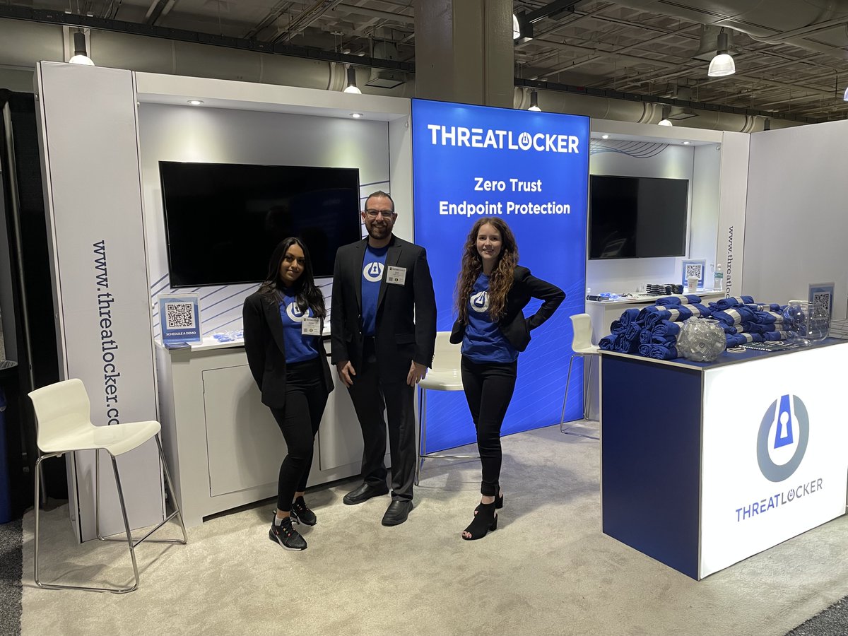 ThreatLocker's tweet photo. Weโre excited to be at SecureWorld in #Boston today! Danny Jenkins, our CEO will take to the stage at 11:30 am to discuss all things #ZeroTrust & its role in cybersecurity. If you want to hear how we can help you enhance your #cybersecuirty stack, stop by our booth #SWBOS22 https://t.co/rgR6u31nPH