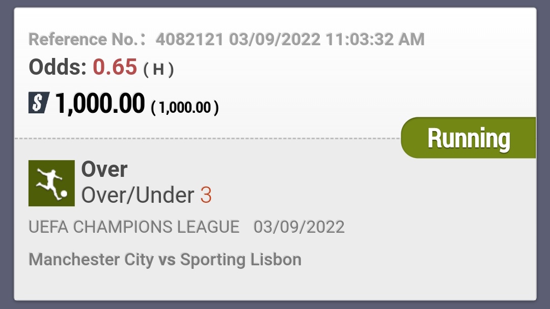 Mas_Wisnuuu's tweet photo. UEFA CHAMPIONS LEAGUE
Manchester City vs Sporting Lisbon
Over 3.00 FT
Supported by #Stars77 https://t.co/ZAE7k6Mn0u
