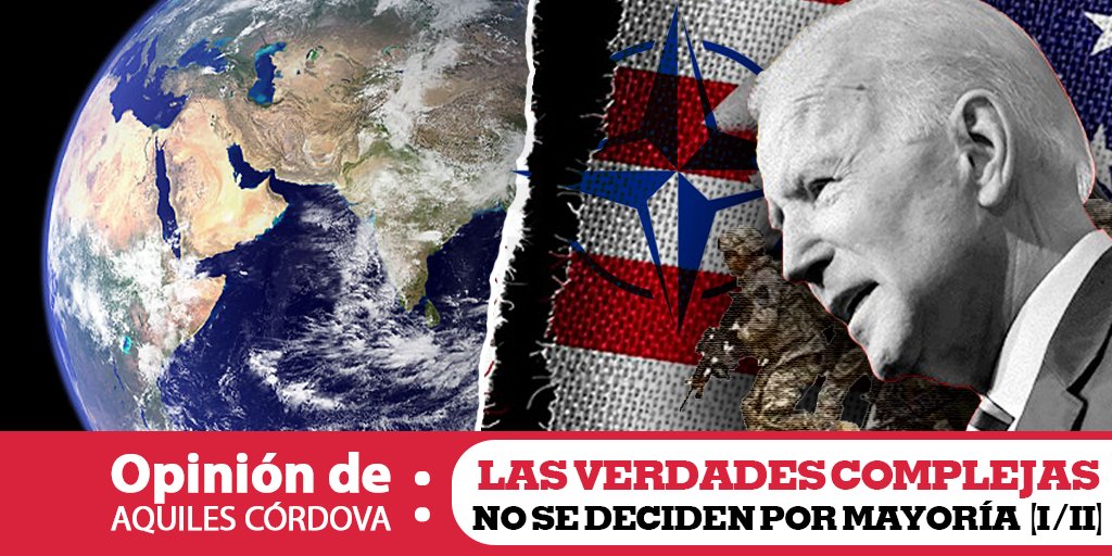 AquilesCordova's tweet photo. Buenos días. Te invito a leer mi #Opinión semanal:  Las verdades complejas no se deciden por mayoría. "Los problemas complejos en general, y muchos políticos en particular, no se pueden resolver por mayoría de votos". https://t.co/Wq3iWUJB7f https://t.co/PLqafsnBBl