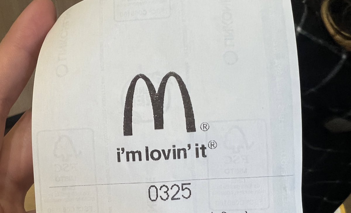 went to mcdonald anddd look at my number