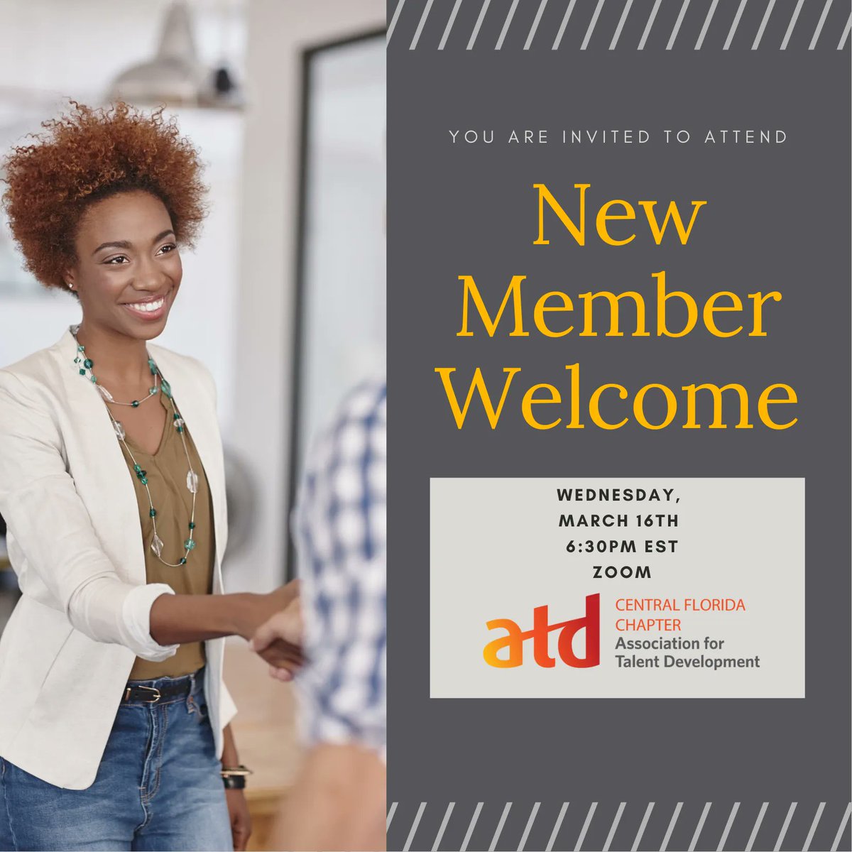 Are you new to your #ATDCFL Membership? Interested in learning more about the Chapter has to offer? Want to meet other learning professionals? Join us for New Member Welcome session March 16th! buff.ly/35WeJHX
#learninganddevelopment #instructionaldesign #ATD