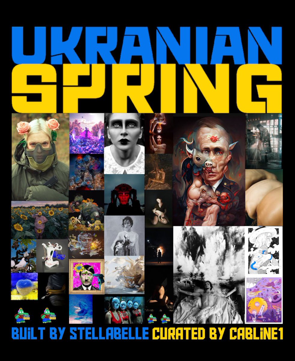 stellabelle's tweet photo. 💥Get your own UKRAINIAN SPRING poster for .05 ETH: https://t.co/NuMIRELIT6
Minting &amp; money handled by @YHryhorenko who lives in Kyiv &amp; runs Ukrainian Womens Photographers Organization &amp; verified by @melnitchenkosv her photography instructor.💰 goes directly to people in Ukraine https://t.co/g9fZ7g6Cjm
