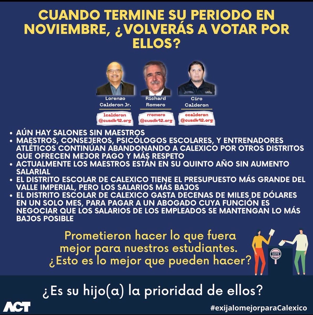 CalexicoACT's tweet photo. Please rt. #clxact #WeAreCTA #demandbetterforcalexico #exijalomejorparacalexico https://t.co/Nxdk4pf7QP