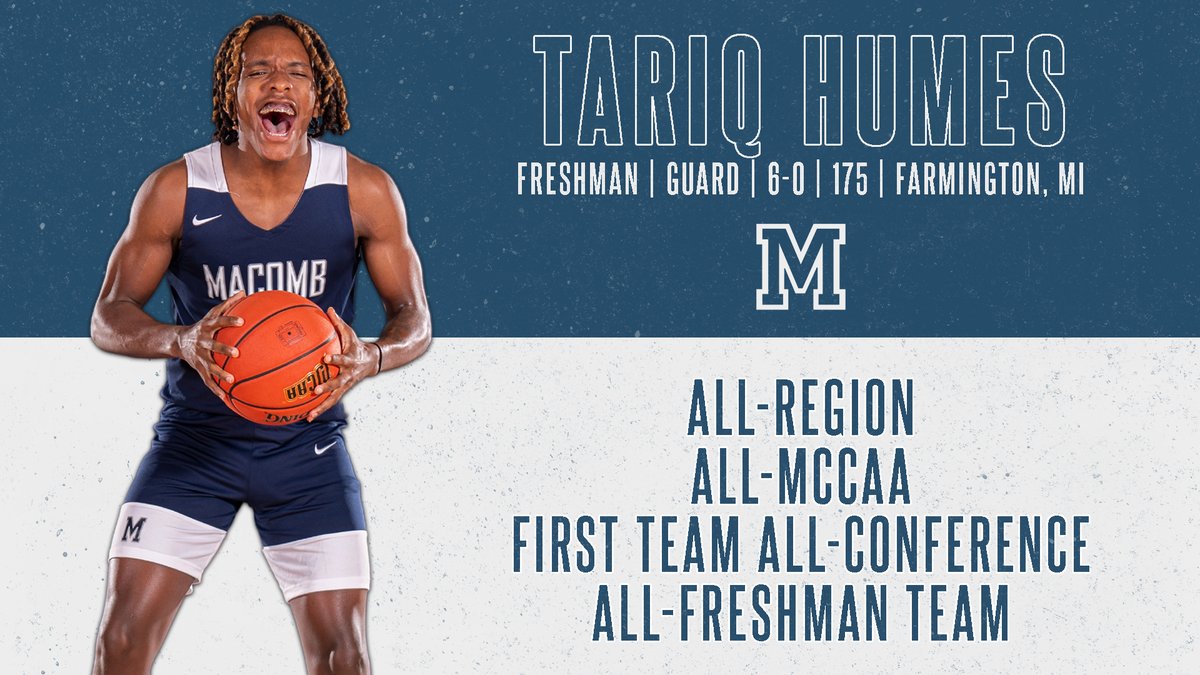 🏀𝟮𝟬𝟮𝟮 𝗠𝗖𝗖𝗔𝗔 𝗔𝗪𝗔𝗥𝗗𝗦🏀

Tariq Humes poured in a program-record 5⃣5⃣ points as part of a great all-around season! Well-deserved honors!

🏅 All-Region
🏅 All-MCCAA
🏅 First Team All-Conference
🏅 All-Freshman Team

Congrats, <a href="/TariqHumes/">Tariq Humes</a>! 👏

#GBED
#GoMonarchs