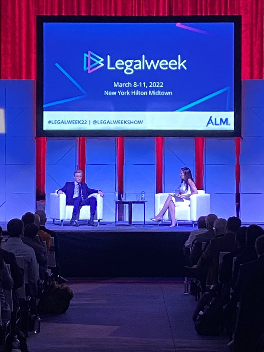 joebraue's tweet photo. Great to be back live at Legalweek in NYC watching https://t.co/6aTlj04Mwr’s Gina Passarella interview Dan Abrams of Court TV https://t.co/dDLnEgXCZg