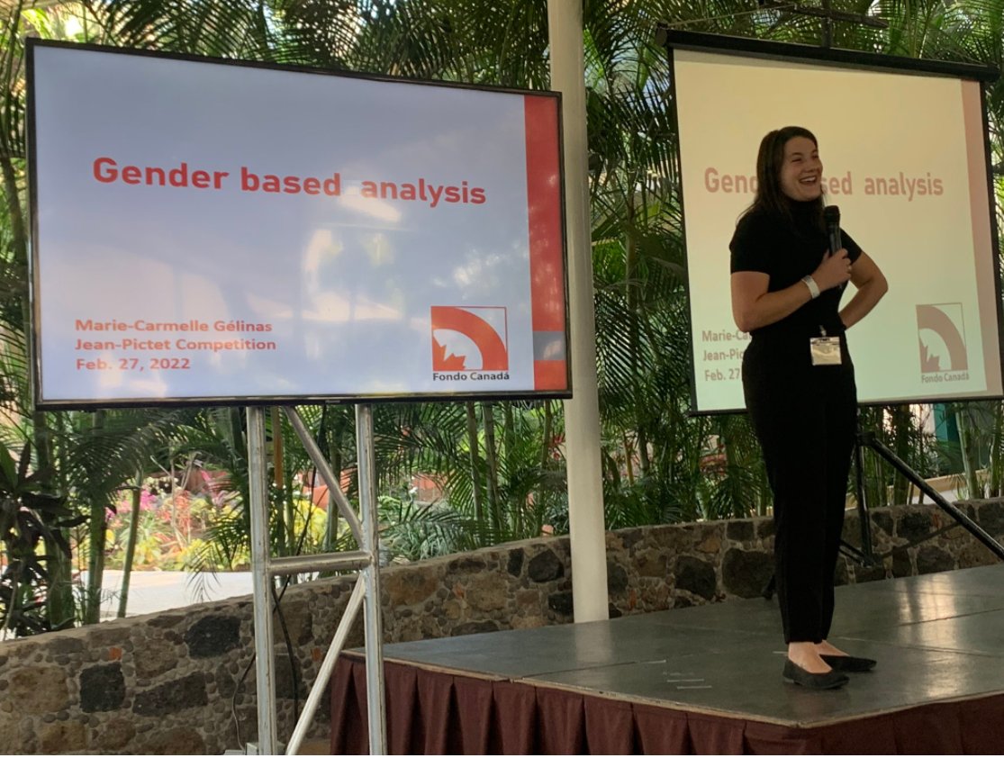 CanEmbMexico's tweet photo. Canada was pleased to present the #CanadaFundMx for Local Initiatives and to be part of the jury at the @ConcoursPictet 2022 in Cuernavaca! 

On the menu: #InternationalHumanitarianLaw #GenderBasedAnalysis #CFIL. 

Congratulations to the Georgia team on their victory! https://t.co/xdzwmQLptS