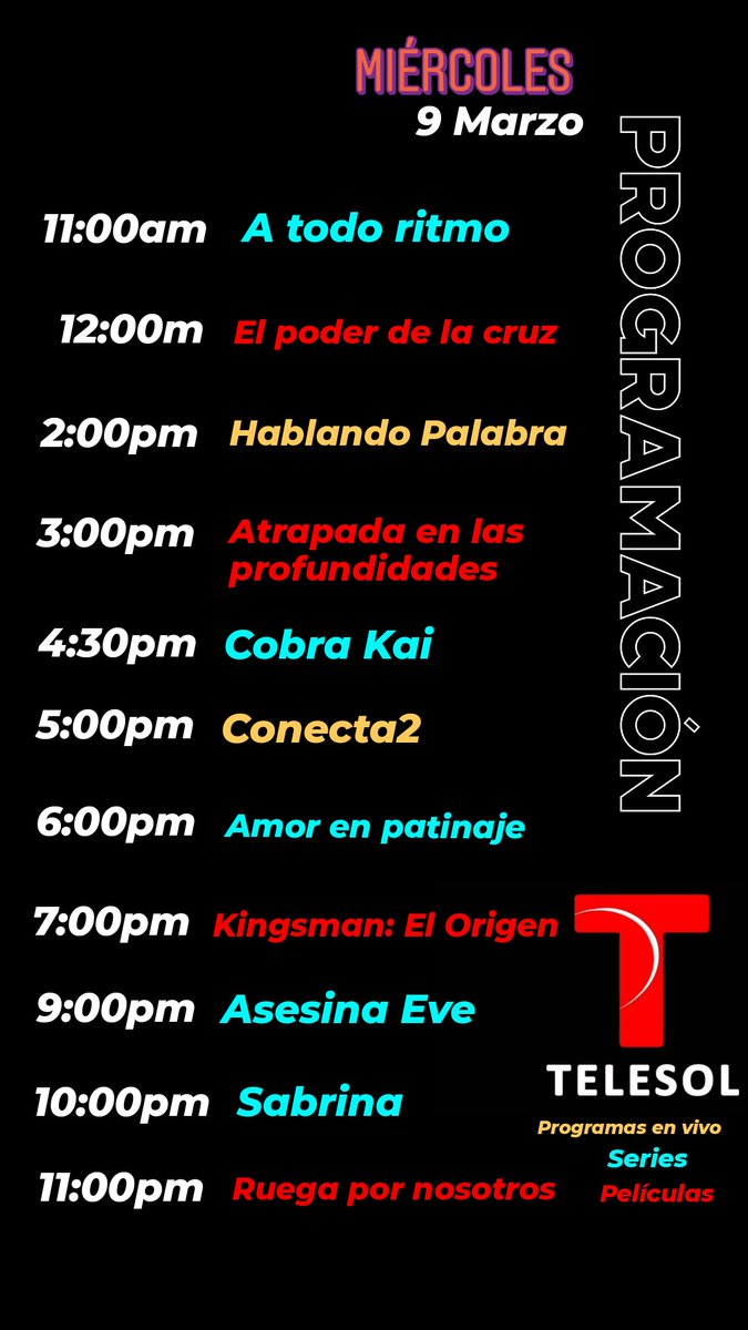 telesoltv's tweet photo. Disfruta de lo mejor en #tv #Telesol #Cumana https://t.co/XVRUU3FeIM