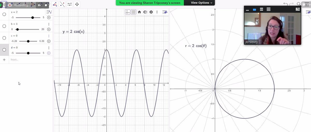 MathsTechnology's tweet photo. At the @Advanced_Maths Further Maths Conference we're now hearing about some ideas for introducing polar curves from @JusSumChick #AMSPConference https://t.co/fI2aBBcxEY