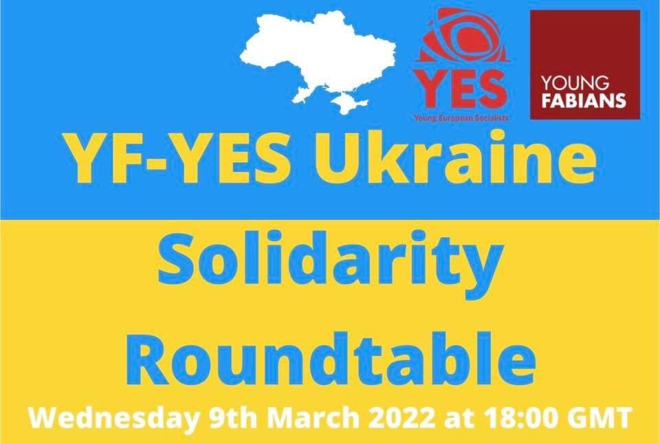 youngfabians's tweet photo. Join us tonight at 6pm for the YF-YES Ukraine solidarity roundtable with @CeciliaEve4 and @panny_antoniou! https://t.co/59XyFYuRim https://t.co/7wKWV4zmgb