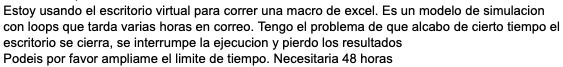 #escritorioUPM es exclusivamente para uso docente y no para ejecutar este tipo de procesos de cómputo.
En <a href="/La_UPM/">Universidad Politécnica de Madrid</a> disponemos del supercomputador #magerit destinado a procesar trabajos de cómputo de alto rendimiento: cesvima.upm.es/infrastructure…