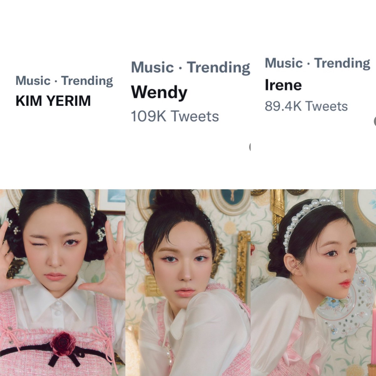 so that’s how kim yerim, wendy and irene broke twitter 😭