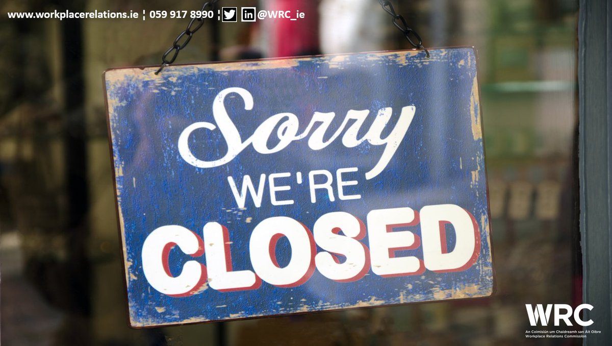WRC_ie's tweet photo. Due to staff training, our Information line will be closed today and will reopen on Friday at 9:30am.  Detailed information can be found on our website at https://t.co/77QJdK48vM https://t.co/2JDi38eU9H