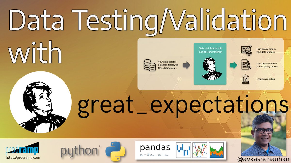 Always know what to expect from your data with great_expectations
#dataprofiling #datatesting #datavalidation #pandas #great_expectations #Python #Pandas #DataScience 

youtube.com/watch?v=fFc2V7…