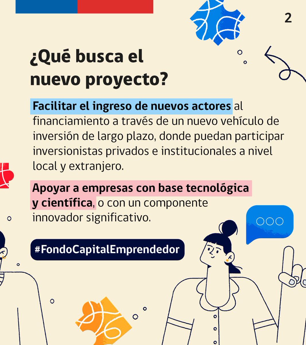 Porque queremos generar más y mejores oportunidades de trabajo y apoyar a emprendedores con alto potencial de crecimiento 📊 Firmamos nuevo proyecto de ley que fomenta el financiamiento de emprendimientos en 🇨🇱 en sus etapas de crecimiento 💪 #FondoCapitalEmprendedor
