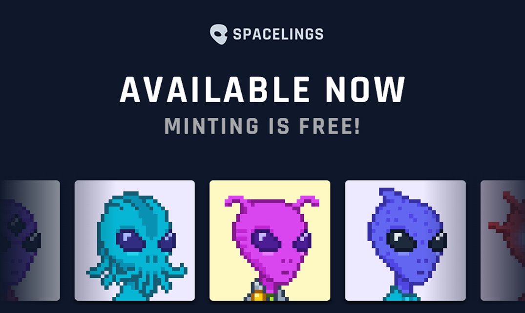 SpacelingsXYZ's tweet photo. 42/50 Spacelings have been minted. Grab yours before they're all gone!

#NFT #NFTs #FreeNFT #NFTDrop #NFTGiveaway #NFTProject #NFTArtist #NFTCollector #NFTCollectors #NFTCommunity https://t.co/nWtxmw0aMH