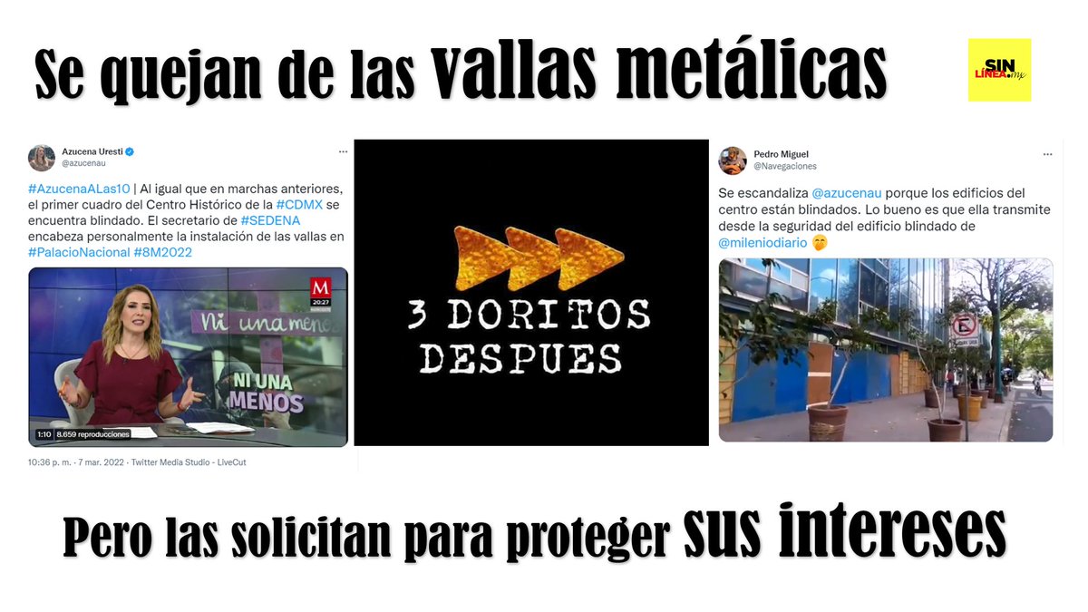 SinLinea_Mx's tweet photo. 👉Se quejan de las vallas metálicas, pero las solicitan para proteger sus intereses.
¡Hola, Azucena! 👋 https://t.co/Dif5k1mgc3