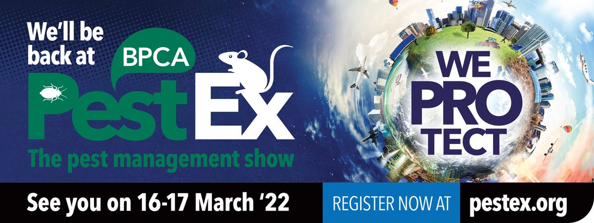 One week to go to #PestEx2022! Come and meet the <a href="/_PelGar/">PelGar</a> team on stand 66,
register now at pestex.org