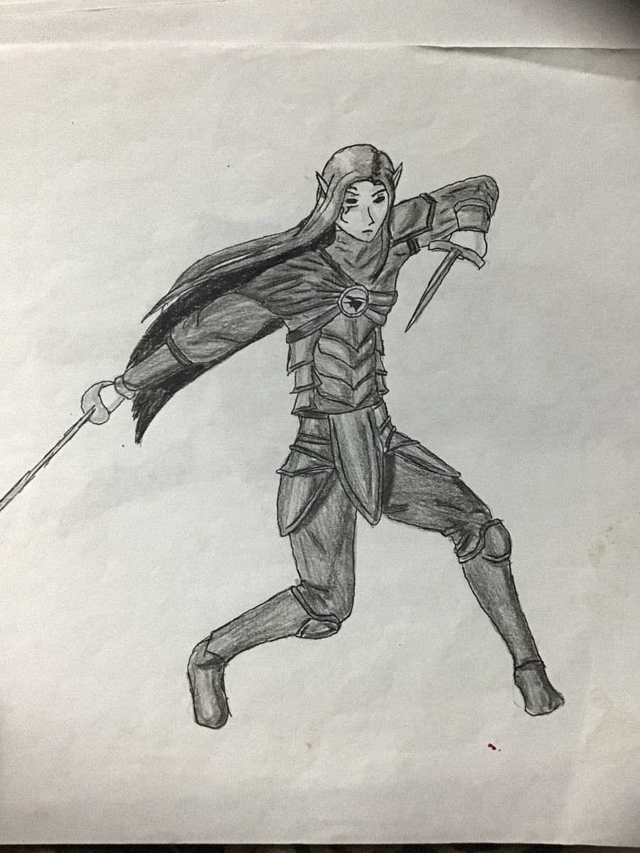 TieflingTraders's tweet photo. @Badassassassin Yep I know this pain. Years ago I created my Shadar-Kai rogue who is fanatical in his worship of the Raven Queen. 3 tables no incident. 4th table “Oh so it’s Vaxildan!” Like, no! I hadn’t even heard of Critical Role at that point. Now it’s hard to play this character at any table https://t.co/7kj7jAYqO0