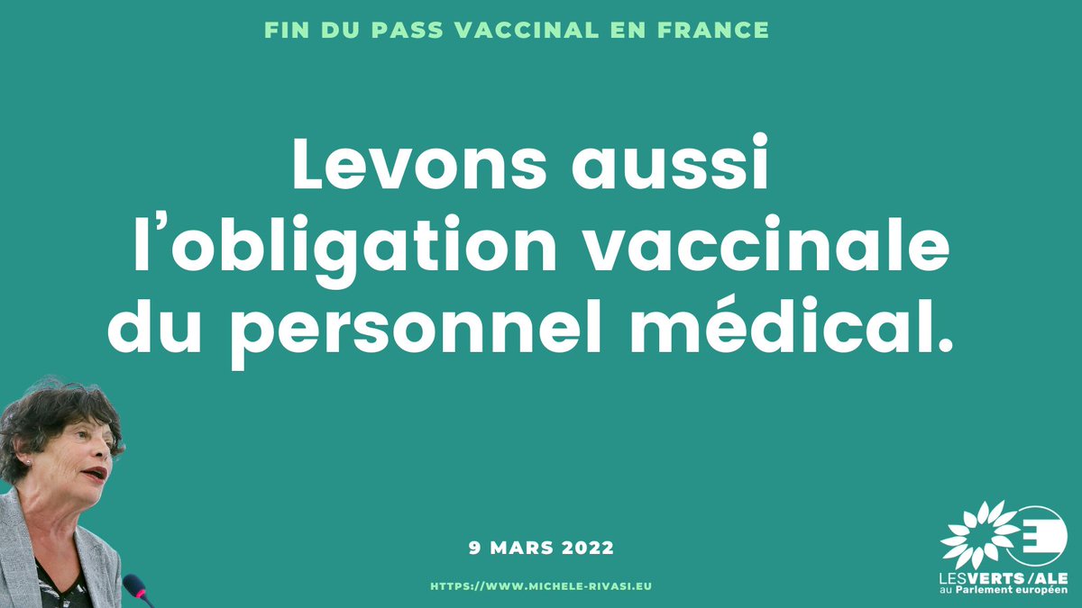 MicheleRivasi's tweet photo. Le gouvernement lève le port du masque en intérieur et suspend le pass vaccinal à partir de 14 mars. N’oublions pas les soignants : le gouvernement doit aussi mettre fin à l’obligation vaccinale contre le Covid-19 du personnel médical. https://t.co/4XWQvFaJvf