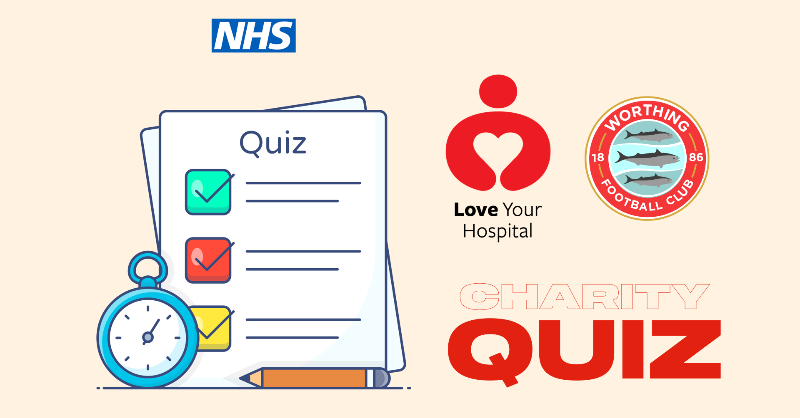 WorthingFC's tweet photo. 🧠❓ Join us as we host a Charity Quiz Night, in association with @Loveyourhosp!

🗓 Mon 28 Mar
⌚️ 6.45pm

🎟 Book tickets below (£10)
🍔 Tickets include food

Proceeds go to @Loveyourhosp - supporting our local NHS staff &amp; hospitals! 👏🏼

Full info 👇🏼 | #WeAreWorthing 🐟🔴