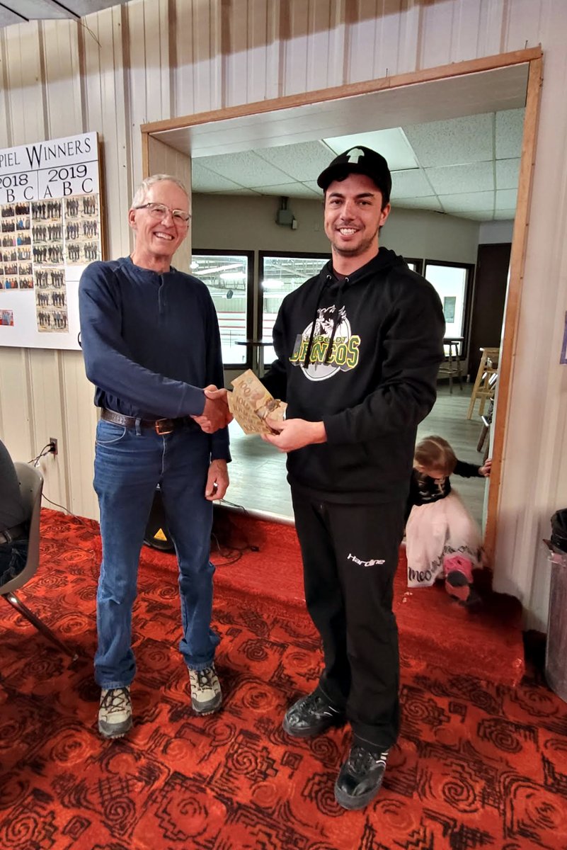 KyleSportsCentr's tweet photo. Kyle Curling Club would like to thank Viking Acres for their sponsorship for the 1st Annual Kirby Dyrland memorial draw to the button. 1st place - Jay Sorensen, 2nd place - Stephen Ringdall, Best team average - Shaun Dyrland's team. https://t.co/ILhGvu86xo