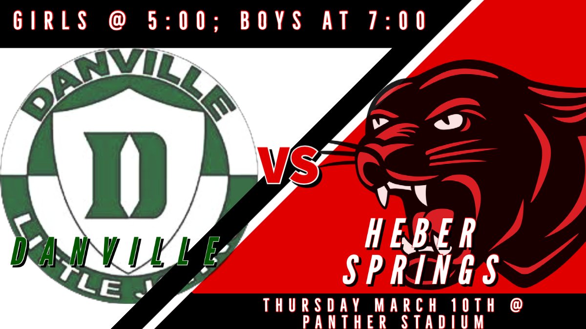 Come out this Thursday as we host Danville! 5 and 7 PM kick offs.