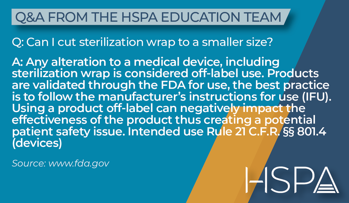 myHSPA's tweet photo. #HSPA #sterileprocessing #sterileprocessingprofessionals #SPD #infectioncontrol https://t.co/PjidELqDaL